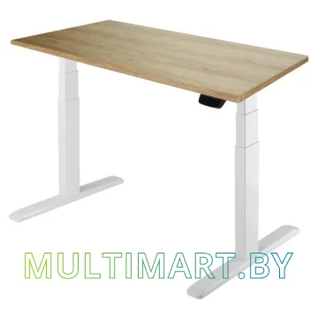 Стол для работы стоя ErgoSmart Unique Ergo Desk 1360x800x36мм (дуб натуральный/белый)